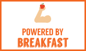 Breakfast poster: Powered By Breakfast version 1